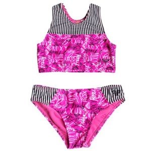 Pink Roxy girls swimsuit